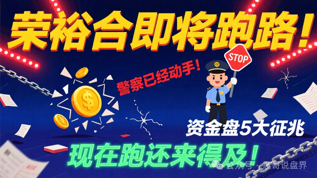 【荣裕合】即将跑路！警察已经动手！资金盘5大征兆，现在跑还来得及