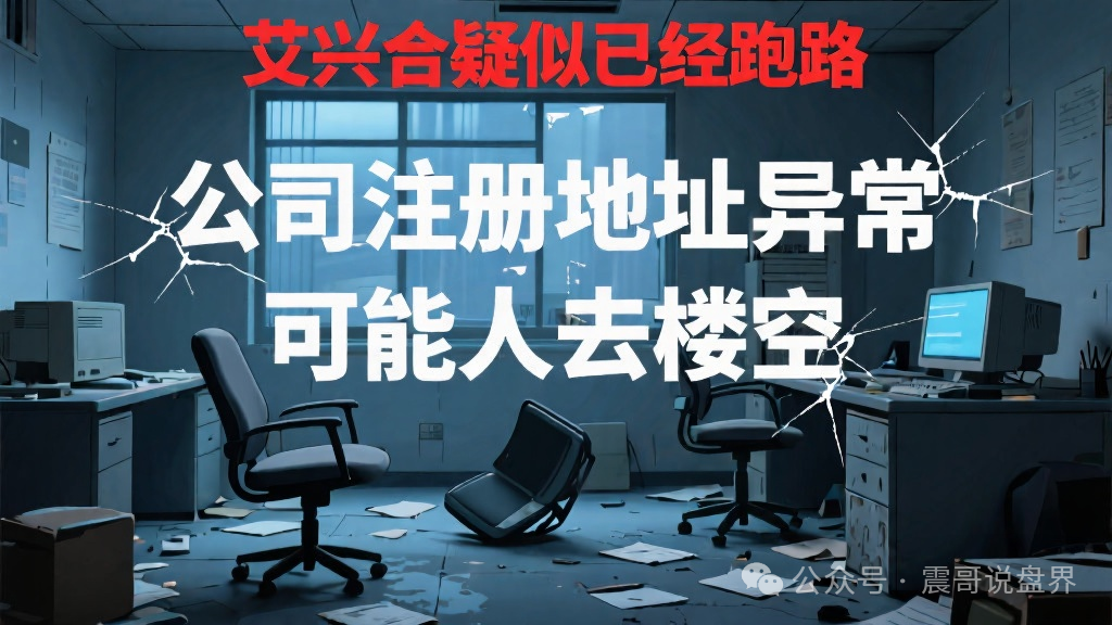 【艾兴合】疑似已经跑路，公司注册地址异常，可能人去楼空！