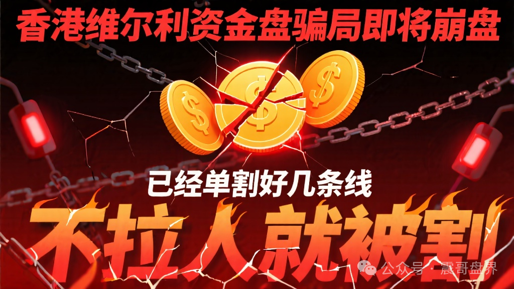 【香港维尔利】资金盘骗局即将崩盘，已经单割好几条线，不拉人就被