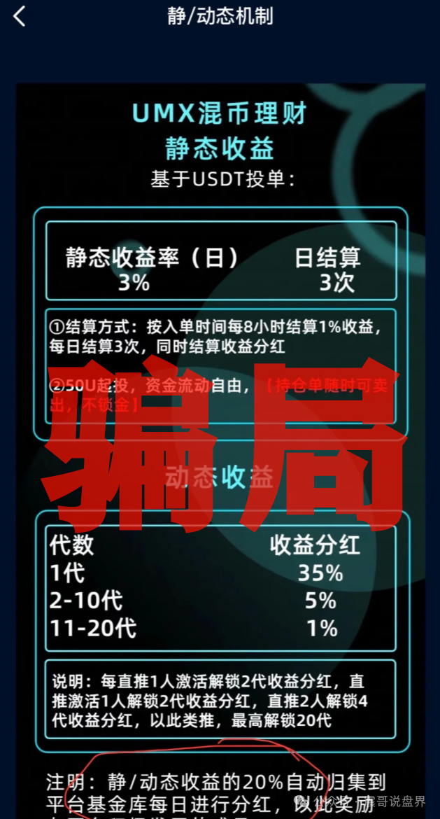 骗局【UMX混币】其实就是个换汤不换药的短命杀猪盘！